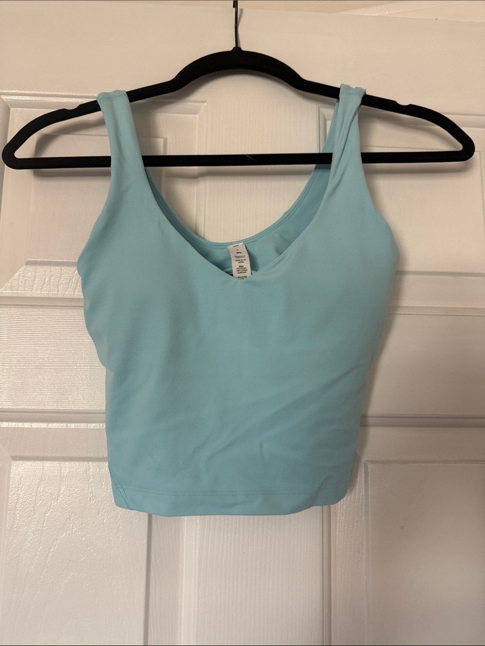 lululemon athletica Light Blue V-Neck Cropped Tank